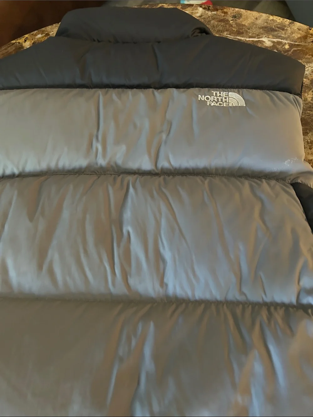 The North Face Two-Tone Gray Quilted Puffer Vest